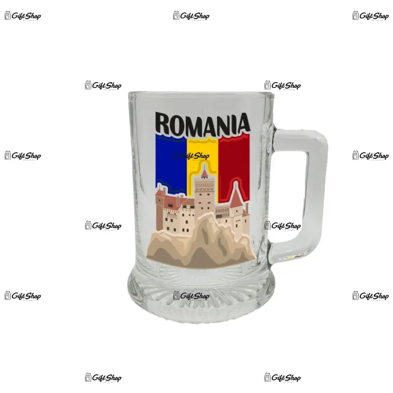 Castelul bran romania, halba cu mesaj 2